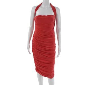 Club L Women Bodycon Pink Halter Knee Length Dress Size 6